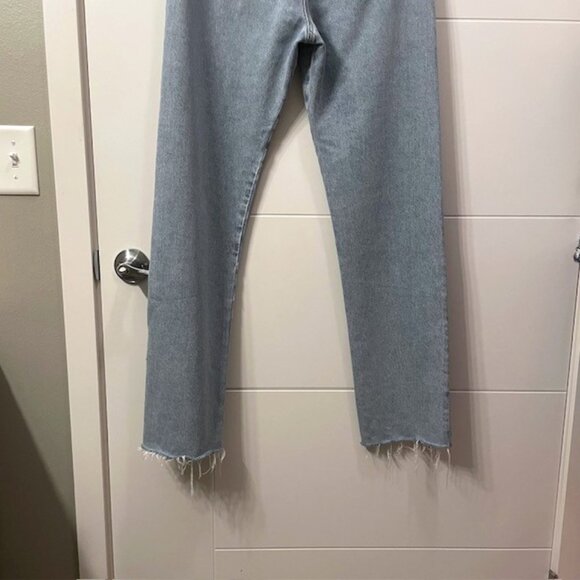 Agolde Light Blue Straight Leg Jeans - Picture 10 of 16